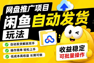 第五课：网盘推广项目之闲鱼自动发货玩法