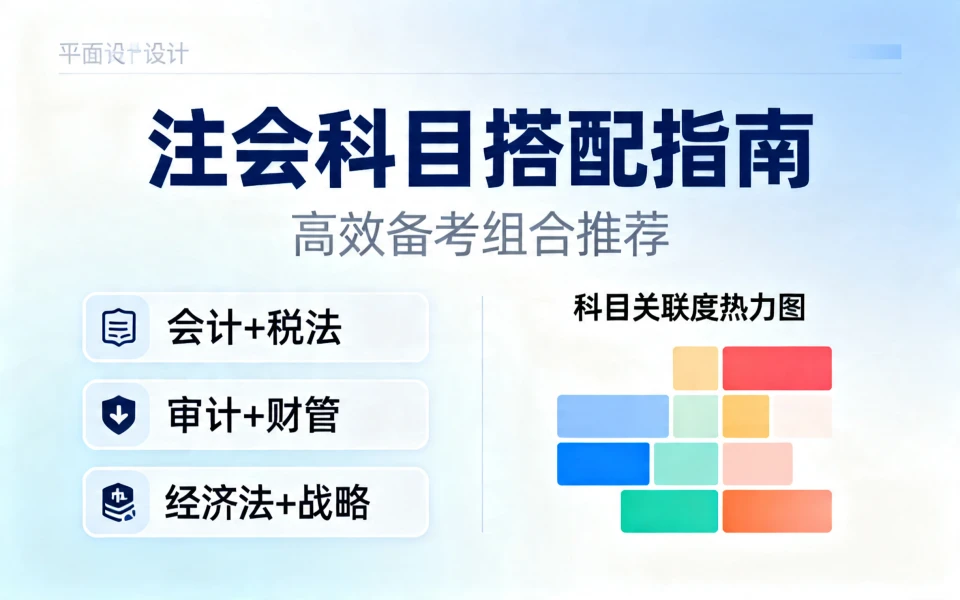 注会科目如何搭配最合理?超全方案来啦!